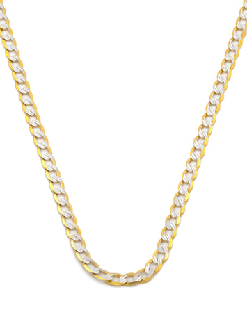 Cadena Barbada Diamantada 2.5 mm 55 Cm Oro Sólido 10k