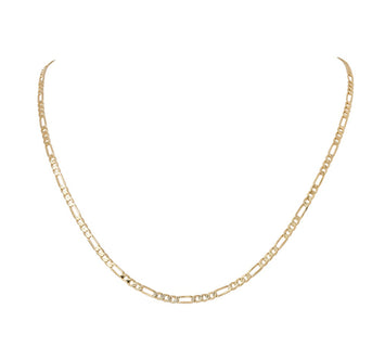 Cadena Figaro 3.5 mm 65 Cm Oro Sólido 14k