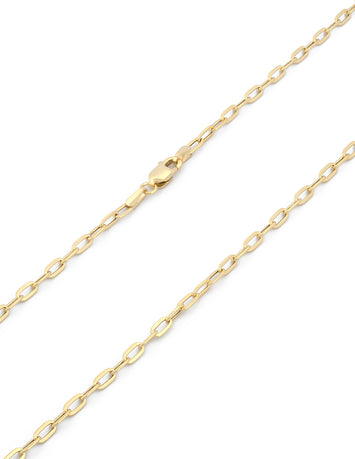 Cadena Clip 2.5 por 4 mm 50 cm Oro Sólido 10k