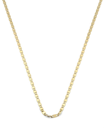 Cadena Espejo Oro Sólido Amarillo 45 cm 14k
