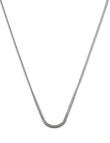 Cadena Espiga En Oro Blanco 14K 50 cm