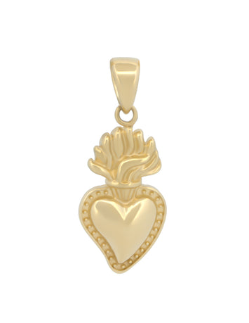 Dije Corazón de Jesus Oro Sólido Amarillo 10k
