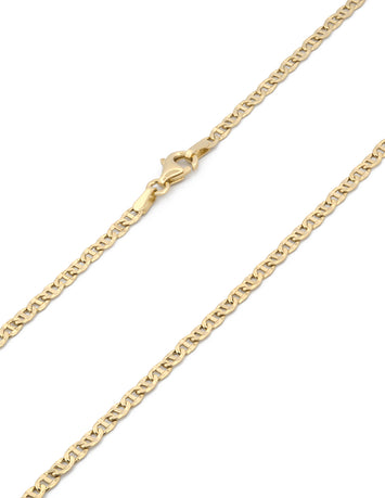 Cadena Tejido Grano 2.5 mm 55 cm Oro Amarillo Sólido 10k