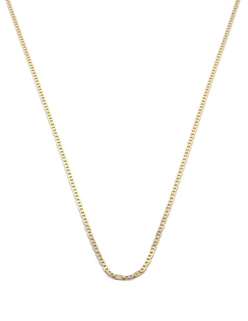 Cadena Espejo 1 mm Oro Sólido Amarillo 50 cm 14k