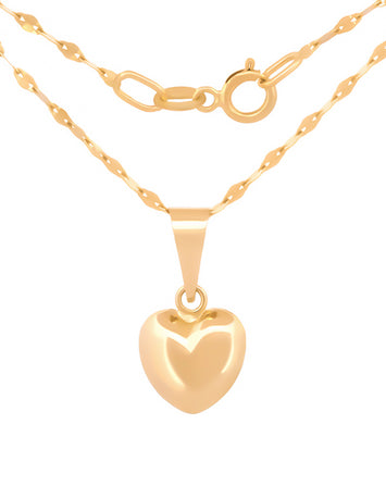 Cadena Gargantilla Dama Corazón Oro 10k Sólido