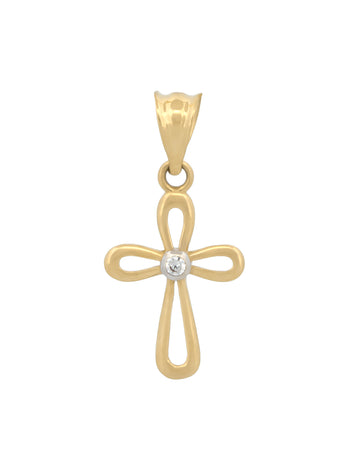 Dije Cruz Oro Sólido 14k
