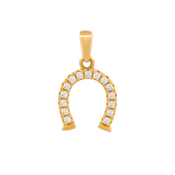 Dije Herradura Piedras 1 cm Oro Sólido 10k
