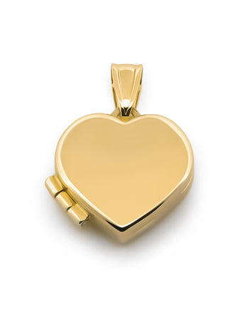 Dije Relicario Corazón 1.6 cm Oro Sólido 14k