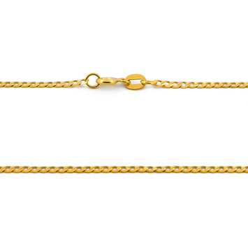 Cadena Barbada 50 cm 2 mm Oro Italiano Sólido 14k