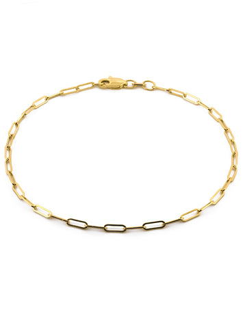 Pulsera Clip 2.5 mm Oro Solido 14k