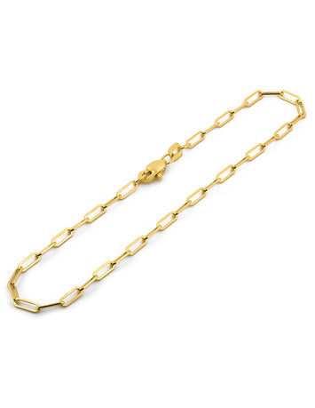 Pulsera Clip 2 mm Oro Solido 18 cm 14k