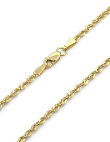 Cadena Torzal 1.5 mm 60 cm Oro Sólido 10k