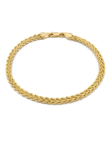Pulso Trenzado Oro Sólido 14k