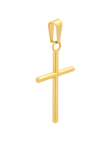 Dije Cruz Tubo 2.5 cm Oro 10k