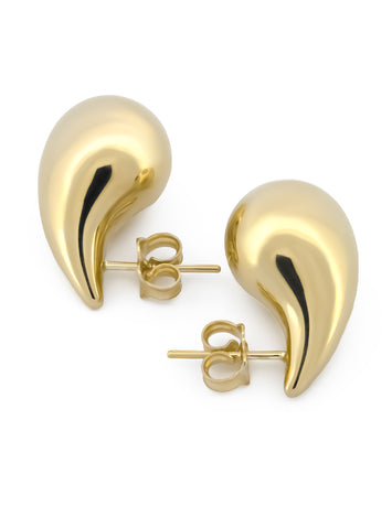 Arete Gota 2 cm Oro Sólido 14k