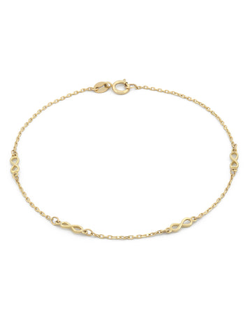 Pulsera Infinitos Oro Solido 10k