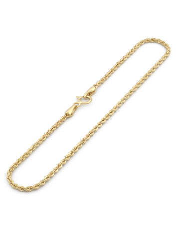 Pulso Torzal 1.5 Mm 18.5 cm Oro Sólido 14k