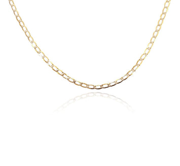 Estilo Barbada Inglesa Diamantada 2 mm Oro Sólido 14k 50 Cm