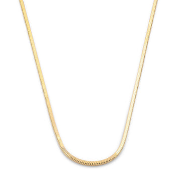 Cadena Cola De Rata Todas Las Edades 45 Cm Oro 14k Sólido