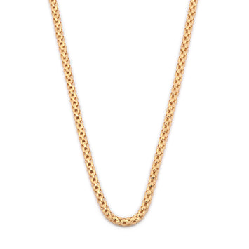 Cadena Espiga En Oro Amarillo Sólido 18K 50 cm