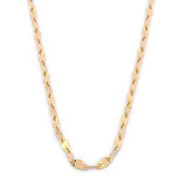 Cadena Plaquitas 1.5 mm Oro Sólido 14K 45 cm