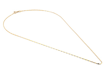 Cadena Plaquitas 1.5 mm Oro Sólido 14K 50 cm