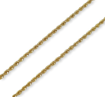 Cadena Caballero Torzal 3 Mm Oro Italiano Sólido 10k 60 Cm