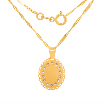 Cadena Dije Virgen De Guadalupe En Oro Solido 10k