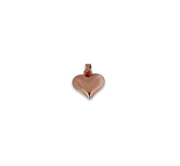 Dije Corazón Mediano Para Dama Oro Rosa Sólido 14k