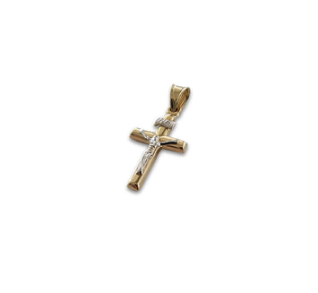 Dije Cristo Liso Oro Sólido 14k 2.6 Cm