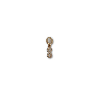 Dije Infinito Mini Zirconias Para Pandora Oro Sólido 14k