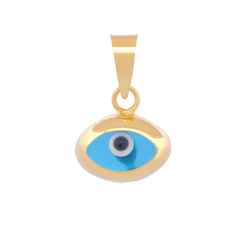 Dije Ojito Oval Mini Oro Sólido 14k