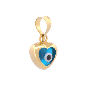Dije Ojito Corazon Mini Oro Sólido 14k