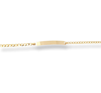 Esclava Barbada Bebe 12 cm 2mm Oro Sólido 10k