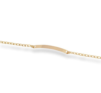 Esclava Barbada Bebe 12 cm 2mm Oro Sólido 10k
