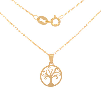 Gargantilla Dama Arbol Oro Sólido 18k