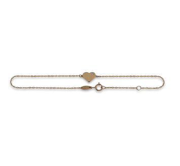 Hermosa Pulsera Pulso Corazon Oro Sólido 14k