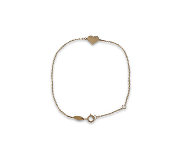 Hermosa Pulsera Pulso Corazon Oro Sólido 14k