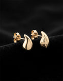 Arete Gota Facetados 1 cm Oro Sólido 10k