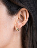 Arete Gota Facetados 1 cm Oro Sólido 10k
