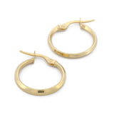 Arracadas Chicas Con Broche 1.6 cm Oro Sólido 14k