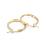 Arracadas Chicas Con Broche 1.6 cm Oro Sólido 14k