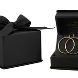 Arracadas Facetadas 2.1 cm Oro Sólido 10K