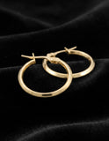 Arracadas Chicas Con Broche 1.6 cm Oro Sólido 14k