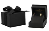 Arracadas Chicas Lisas Con Broche 1.6 cm Oro Sólido 14k