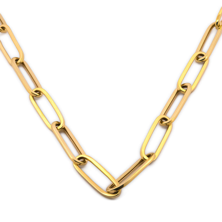 Cadena Gargantilla Clip 45 cm 4 mm Oro Sólido 10k
