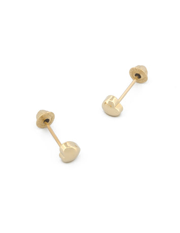 Broquel Corazon mini Oro Amarillo 14k