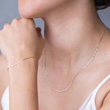 Pulso Espejo 1 mm 18 cm Oro Sólido 14k