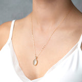 Dije Relicario Oval Facetado Oro Sólido 10k