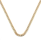 Cadena Barbada Diamantada 2 mm Oro Italiano Sólido 14k 50 cm